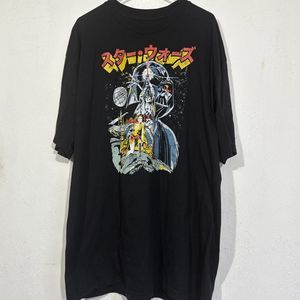 Men's Star Wars Retro Darth Vader Kanji Poster T-Shirt Size 2XLT